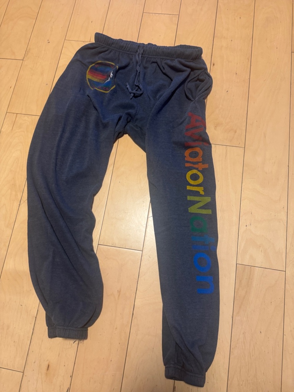 Aviator Nation Men’s Large Charcoal Logo Sweatpants